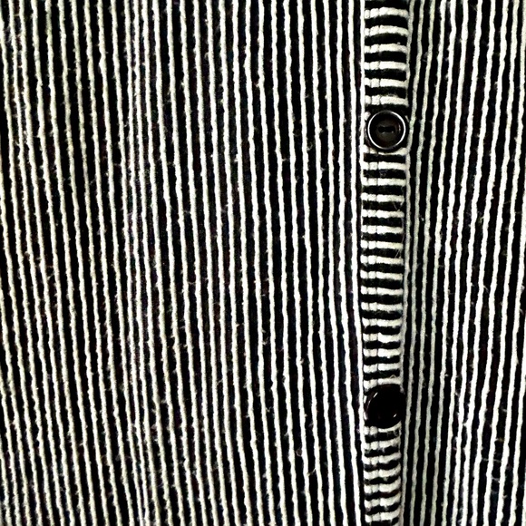 B&W Striped Midi Dress - Picture 3 of 5